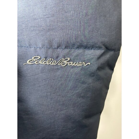 Eddie Bauer Women's coat Sz Medium blue down filled hooded parka winter jacket - Picture 16 of 16